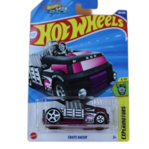 Hot Wheels Crate Racer Die-Cast Car | Retro Wooden Box Style Collectible
