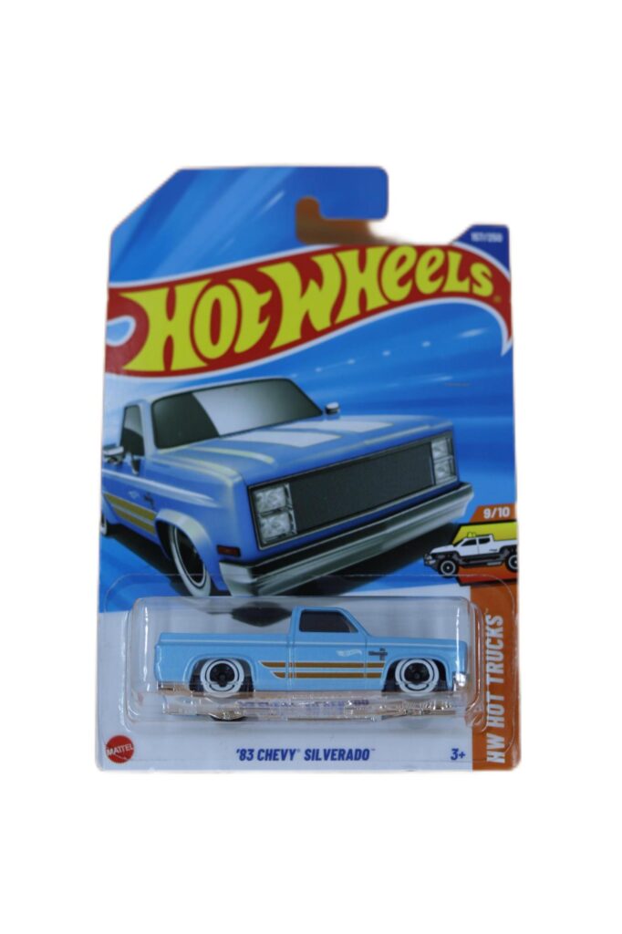 Hot Wheels ’83 Chevy Silverado – 1:64 Scale Die-Cast Classic Pickup Truck | Collector Edition