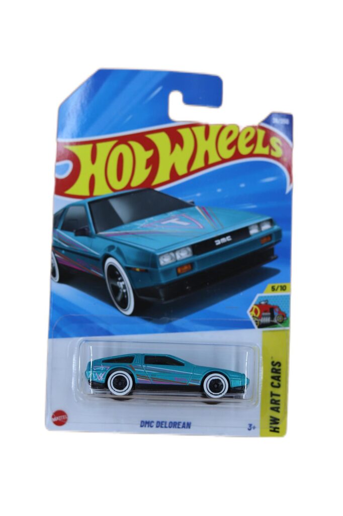 Hot Wheels DMC DeLorean Die-Cast Car – 1:64 Scale Collectible Time Machine Model