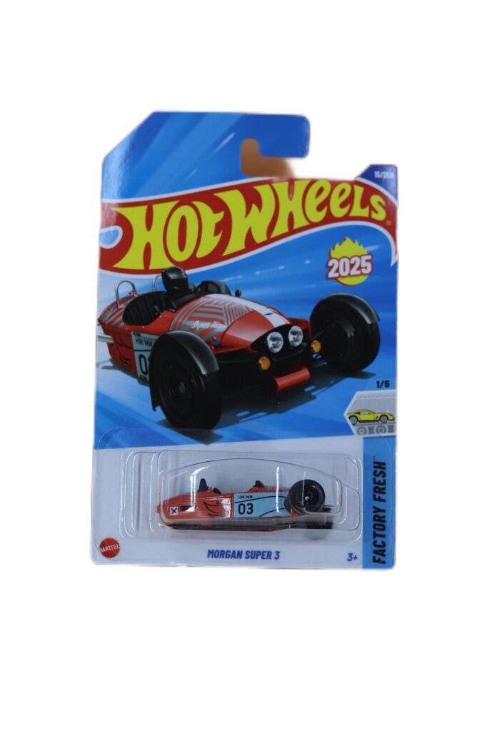 Hot Wheels Morgan Super 3 Die-Cast Car – 1:64 Scale Retro Three-Wheeler Collectible