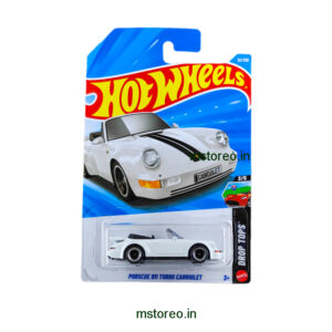 Hot Wheels Porsche 911 Turbo Cabriolet Die-Cast Car – 1:64 Porsche Convertible Supercar Collectible Model