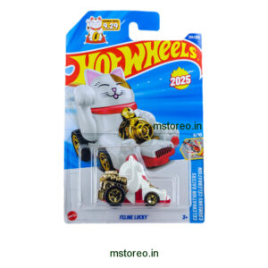 Hot Wheels Feline Lucky Die-Cast Car | Cat-Themed Lucky Ride Fantasy Model | Unique Collectible Toy