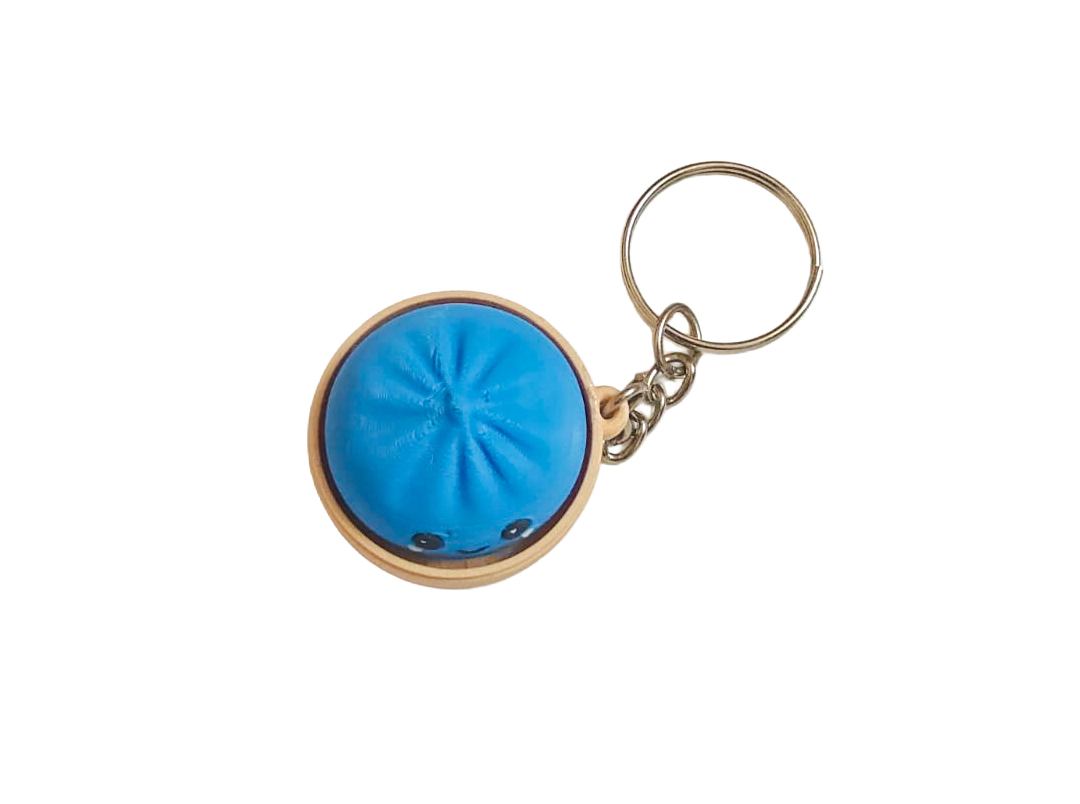 Cute Dumpling Keychain – Kawaii 3D Printed Dumpling Keyring - Image 2