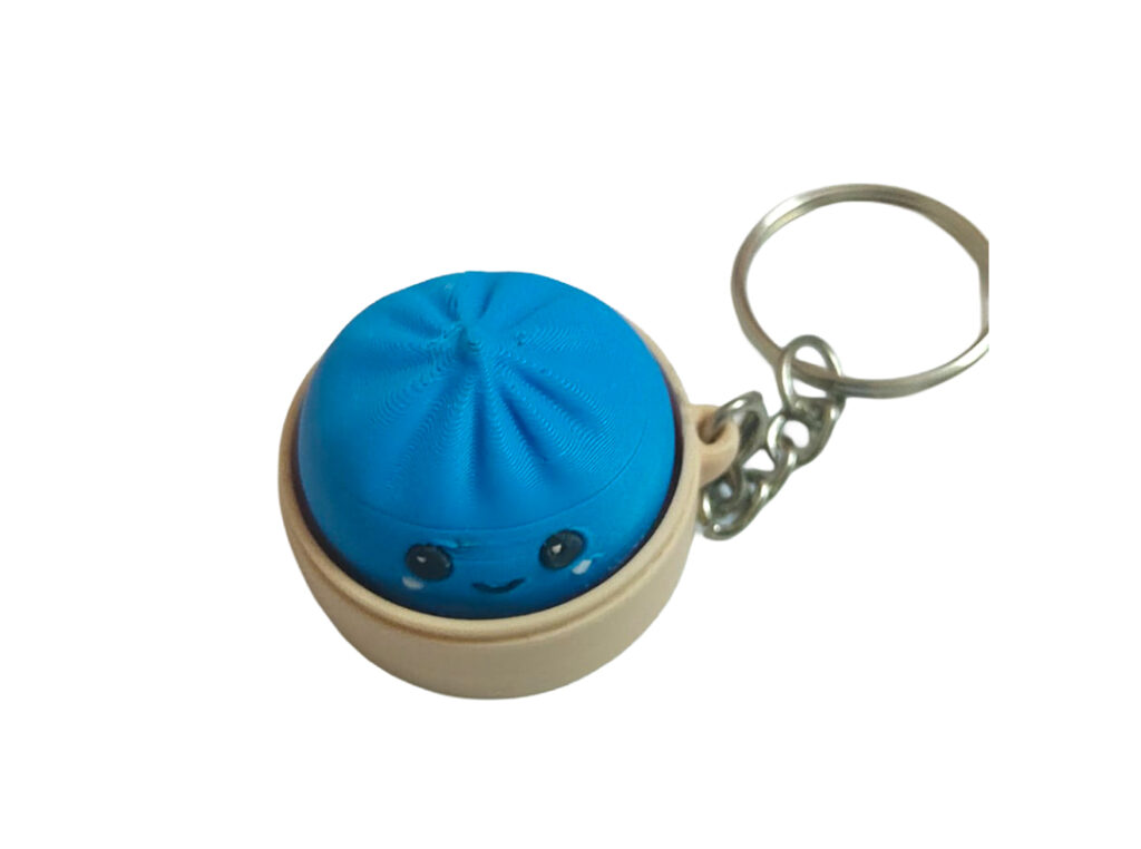 Cute Dumpling Keychain – Kawaii 3D Printed Dumpling Keyring