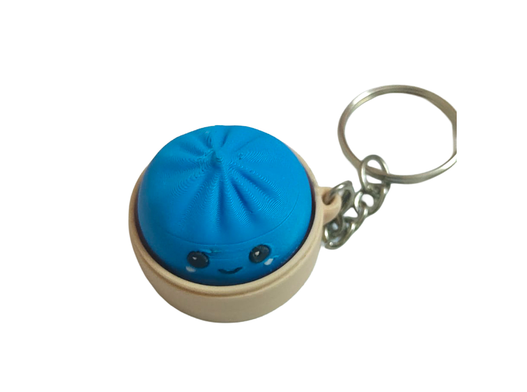 Cute Dumpling Keychain – Kawaii 3D Printed Dumpling Keyring