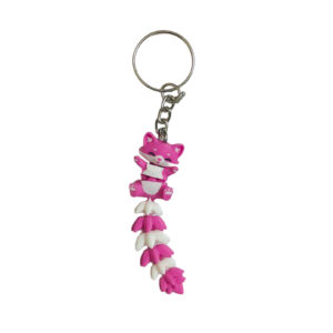 Cute Flexi Fox Keychain | 3D Printed Articulated Animal Keychain