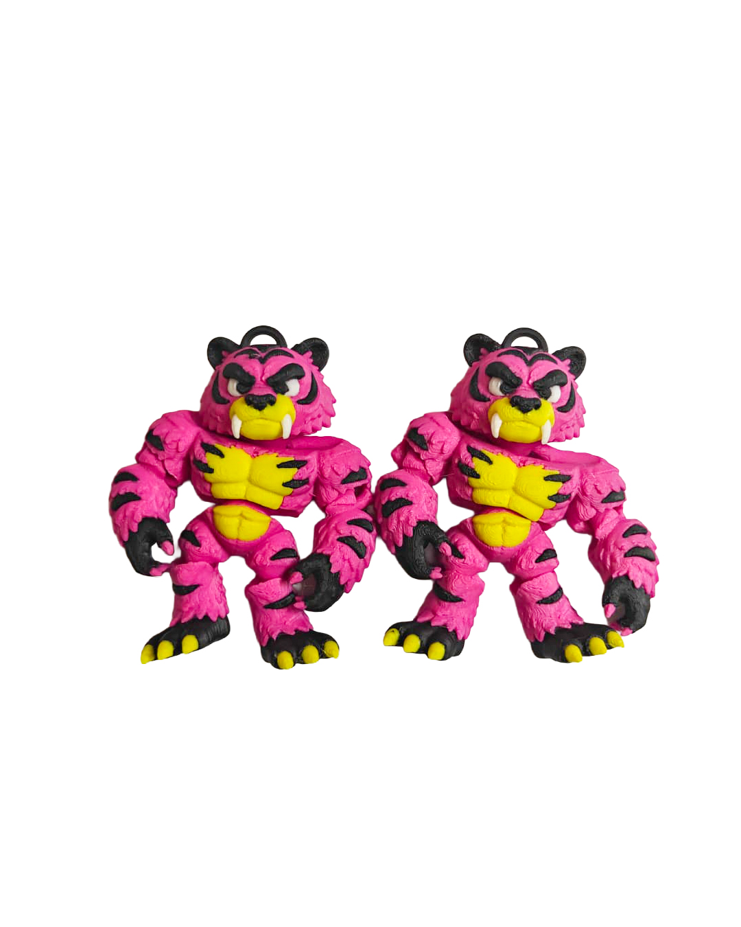Tiger Flexi 3D Printed Keychain | Articulated Animal Keychain - Image 2